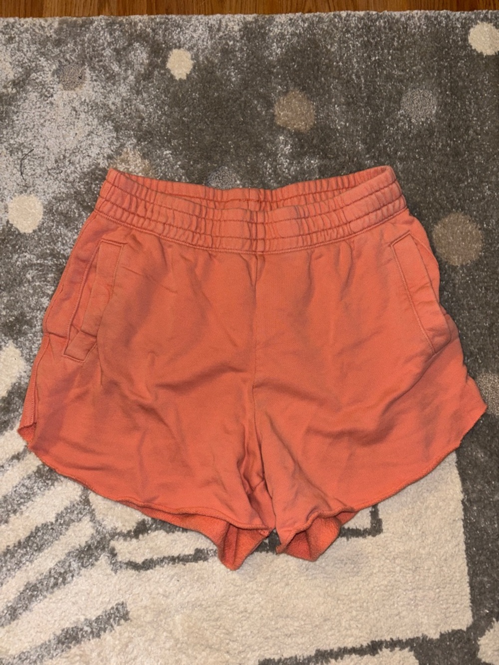 aerie Coral Athletic Tulip-Hem Shorts